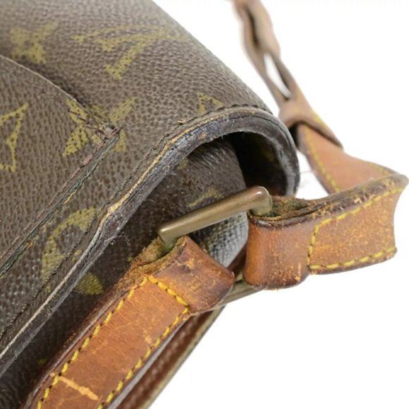 LOUIS VUITTON Saint Cloud GM Shoulder Bag Monogram Leather Brown - Picture 9 of 16